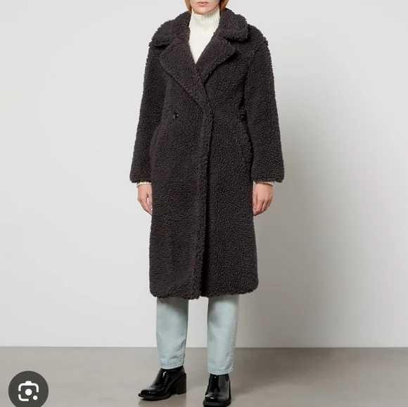 UGG Gertrude Teddy Sherpa Coat Size Small - Picture 3 of 16